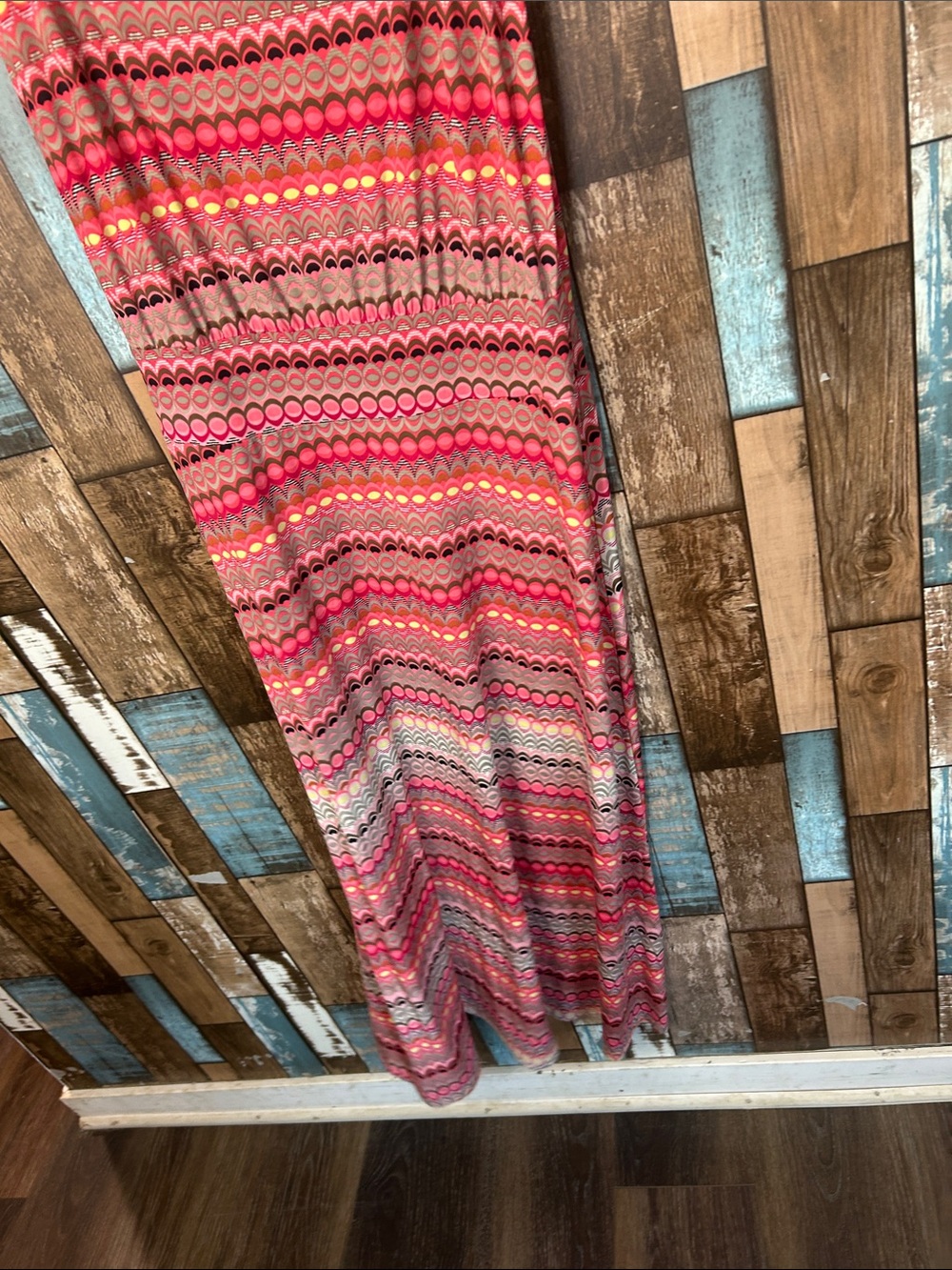 Tribal Pink Multi-Stripe Sleeveless Maxi Dress - Picture 9 of 15